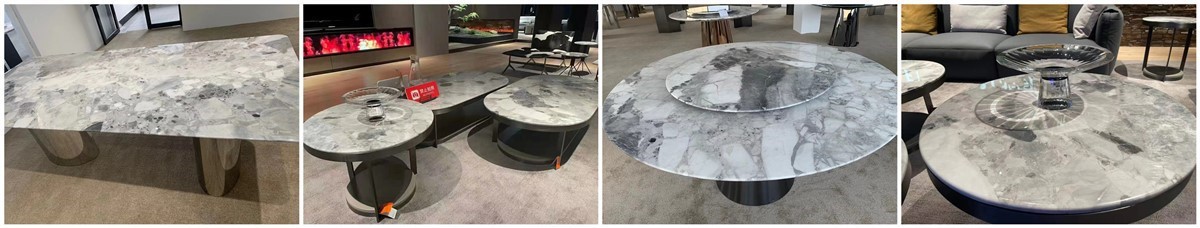 Grey marble table tops for dining Grey marble table tops for dining
