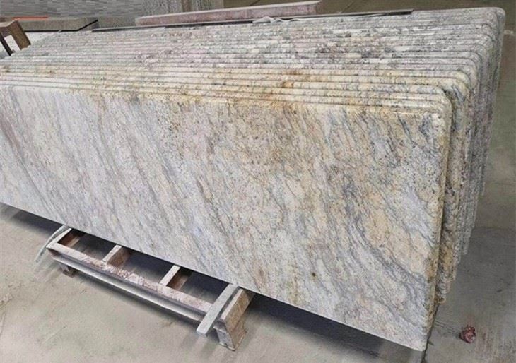 Yellow granite kitchen countertops