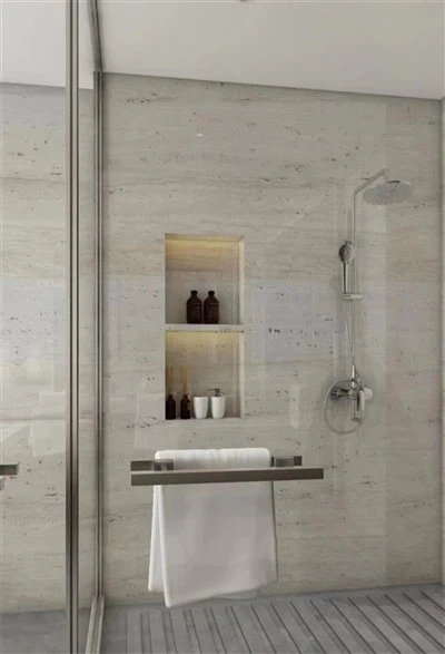 Azulejos de travertino para banheiro