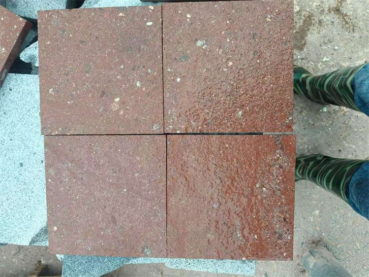 Telhas vermelhas do pórfiro do anti deslizamento para espaços públicos exteriores