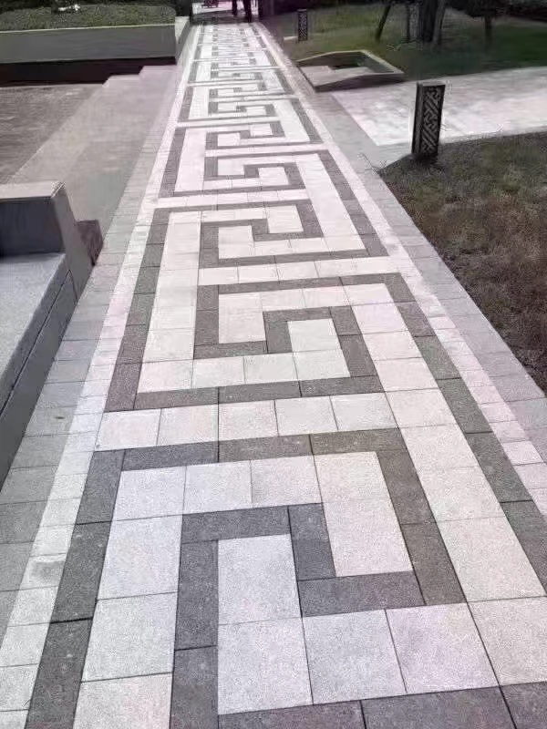 jilin white granite flamed paver jilin white granite flamed paver
