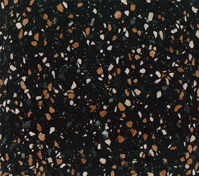 Piso de banheiro de telha de terrazzo preto